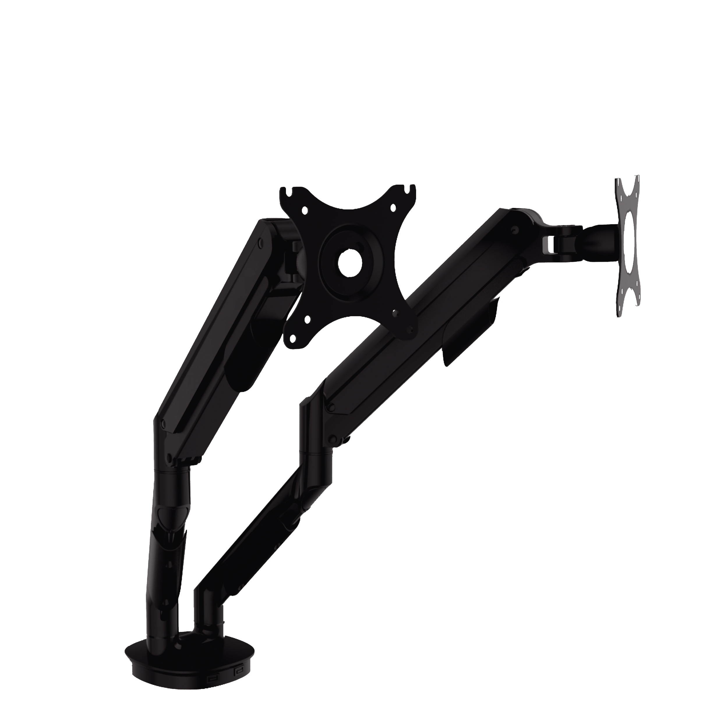 TygerClaw Double Extending Arms Monitor Desk Mount for 17"-30" inch Screen WithGas