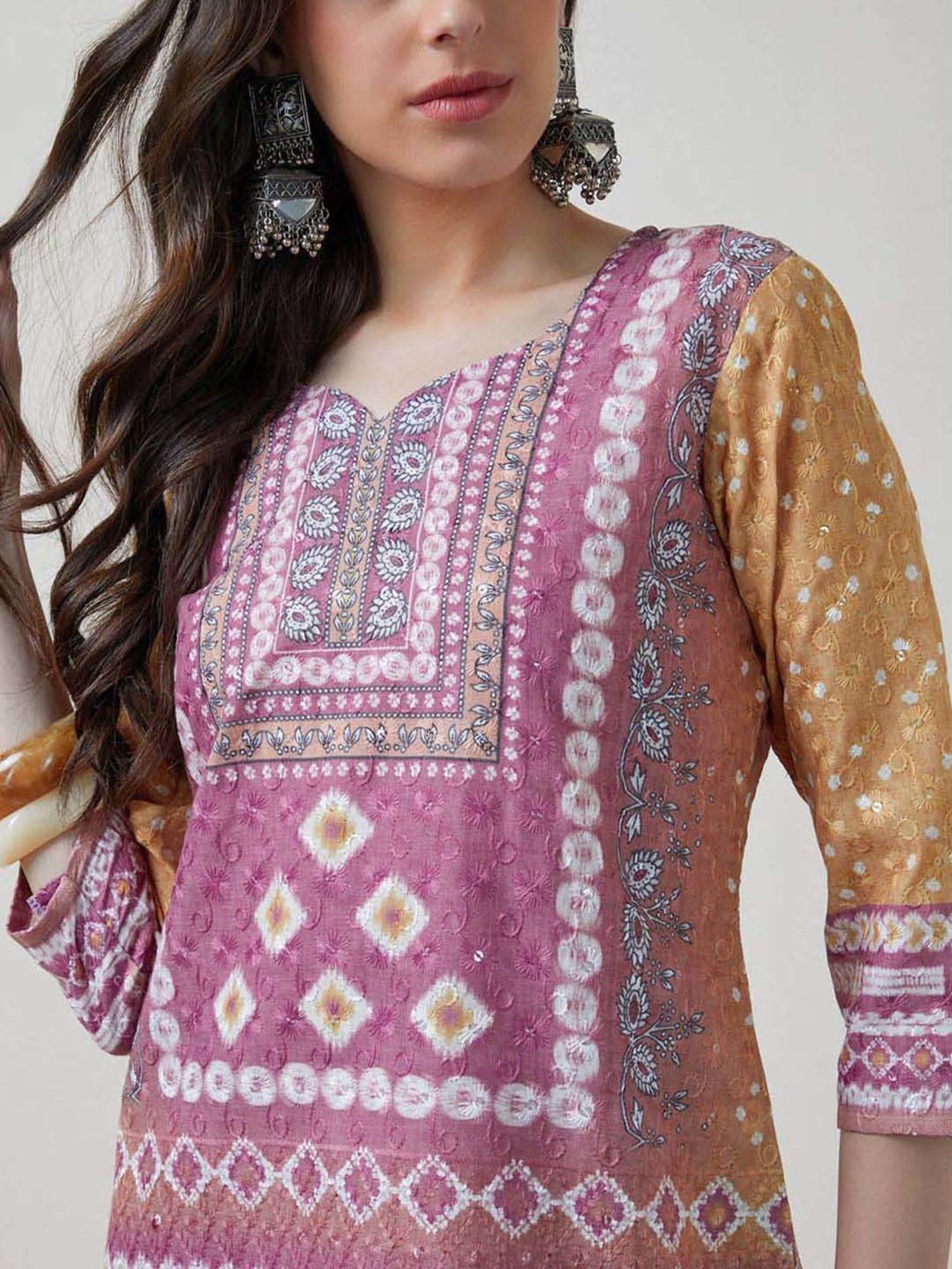 Soch Onion Pink Embroidered Tunic