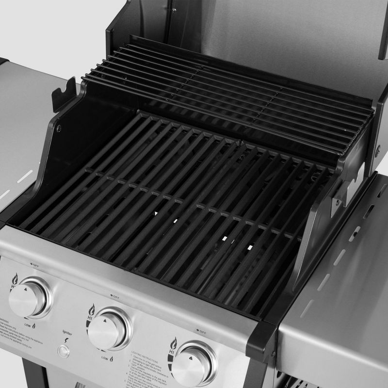 Stainless Steel 3 Burner Propane Gas Grill MG3000 Silver - Royal Gourmet