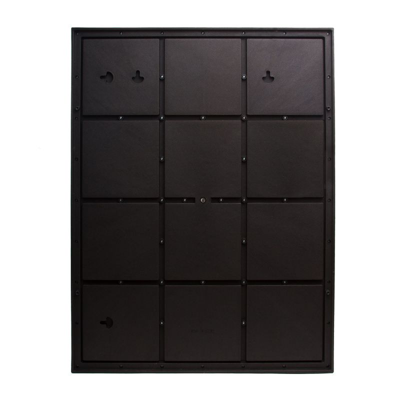 23"x30" Classic Black Windowpane Decorative Wall Mirror Black - Patton Wall Decor