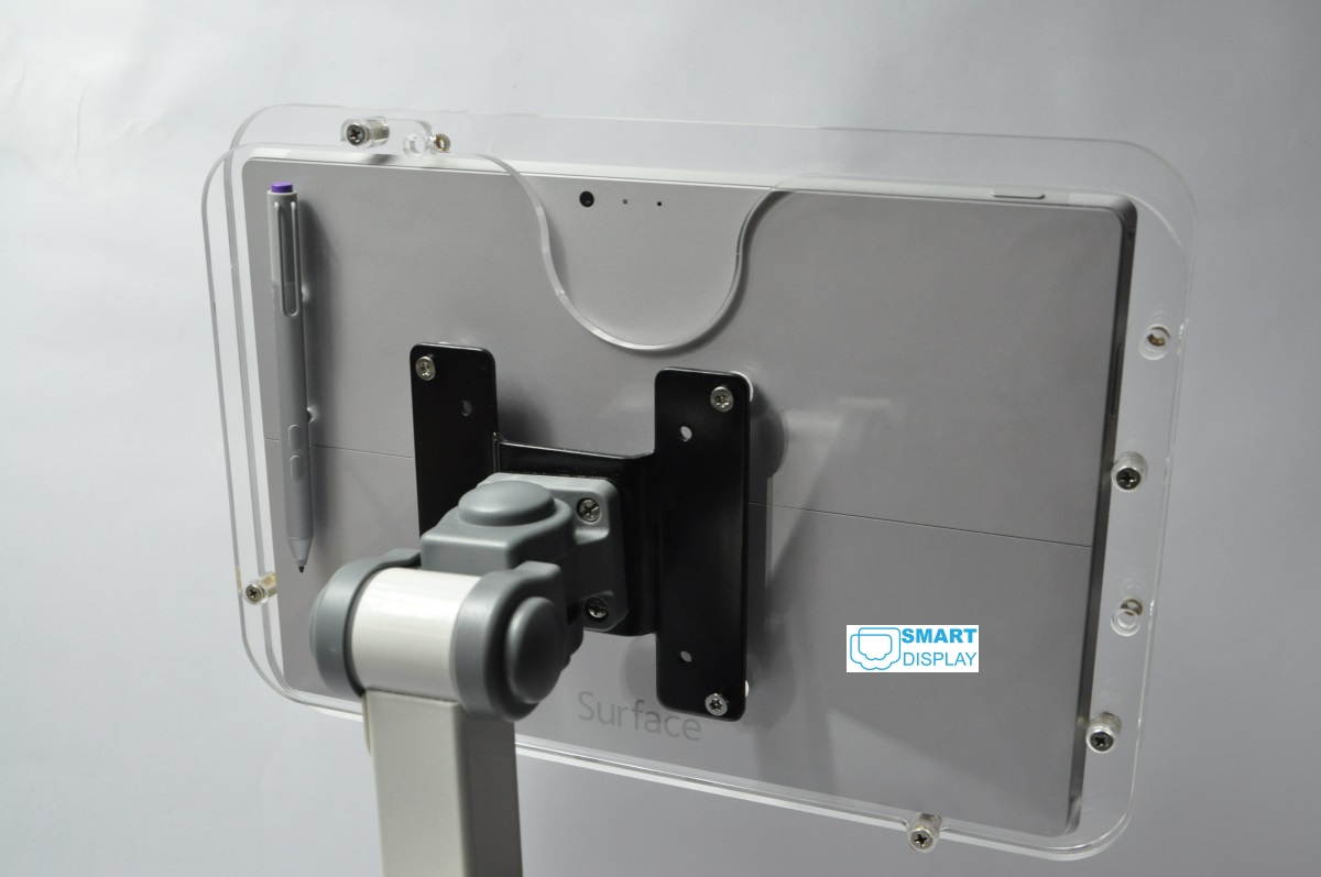 MS Surface Pro 3 4 5 6 7 Clear Acrylic VESA Kit for Store Display, Show Display, Kiosk, POS, Security Enclosure