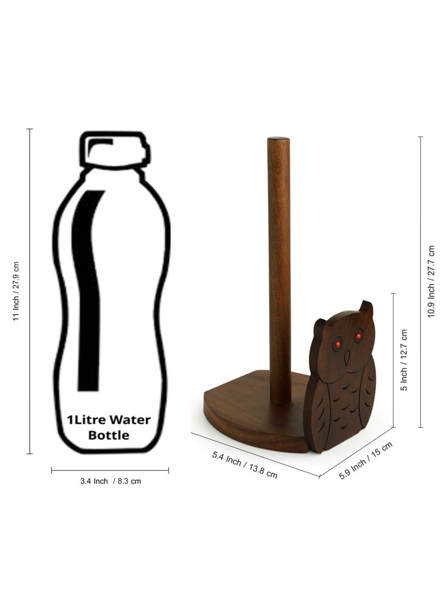 ExclusiveLane The Dancing Peacock Brown Sheesham Wood Napkin Holder - Set of 1