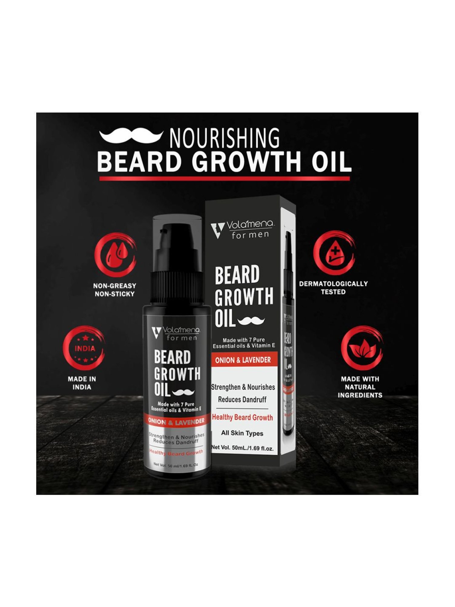 Volamena Beard Growth Oil Onion - 50 ml