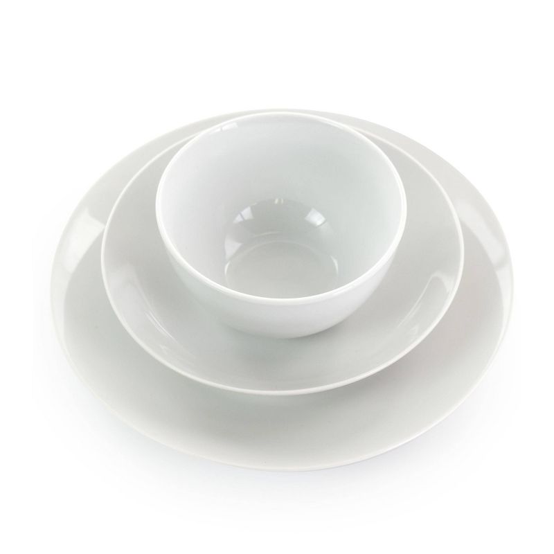 Gibson Home 12pc Ceramic Classic Pearl Dinnerware Set White