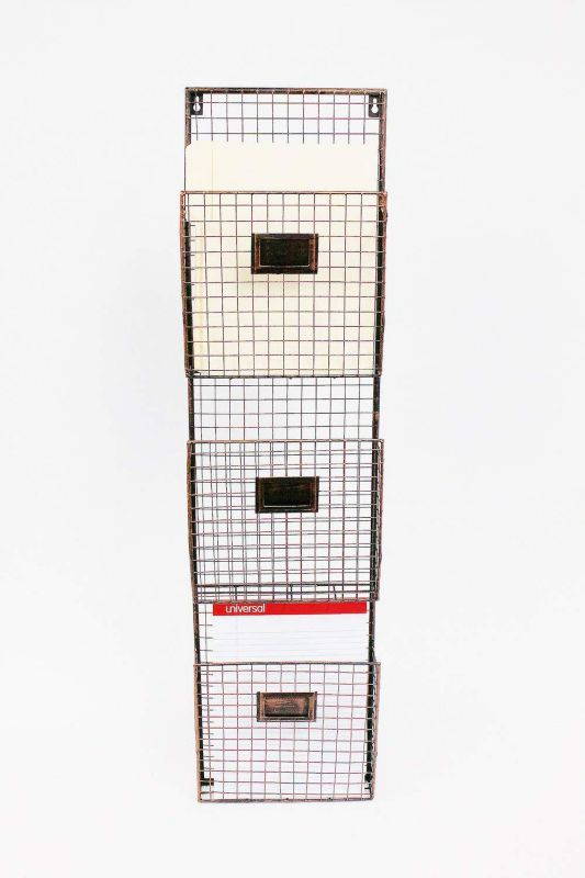 3 Pocket Wall File Holder Finish: Copper