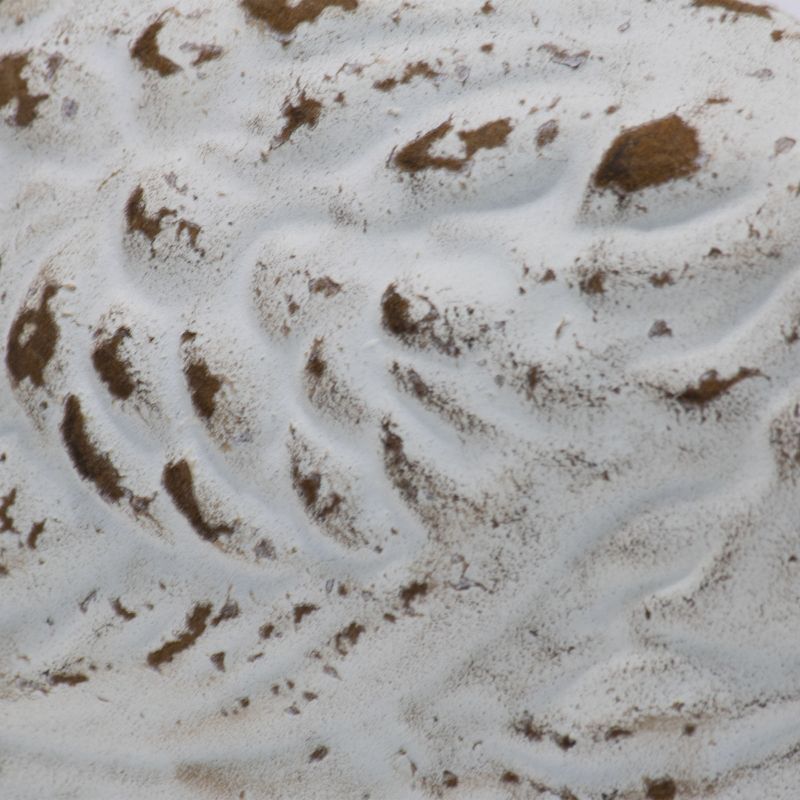 Rustic Antique White Metal Hen Figurine - Foreside Home & Garden