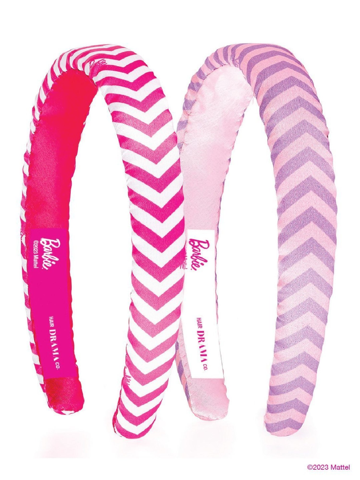 Hair Drama Company Barbie Chevron Multicolor Printed Hair Band - Set of 2