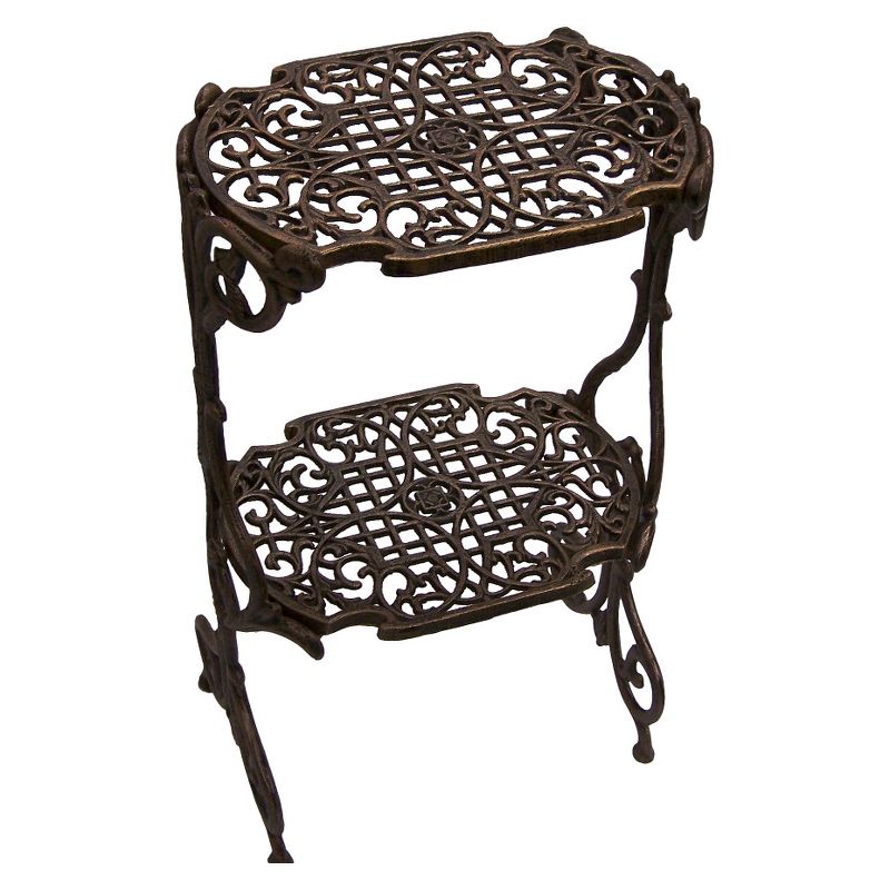 Oakland Living 2 Level Rectangular Plant Stand - Antique Bronze