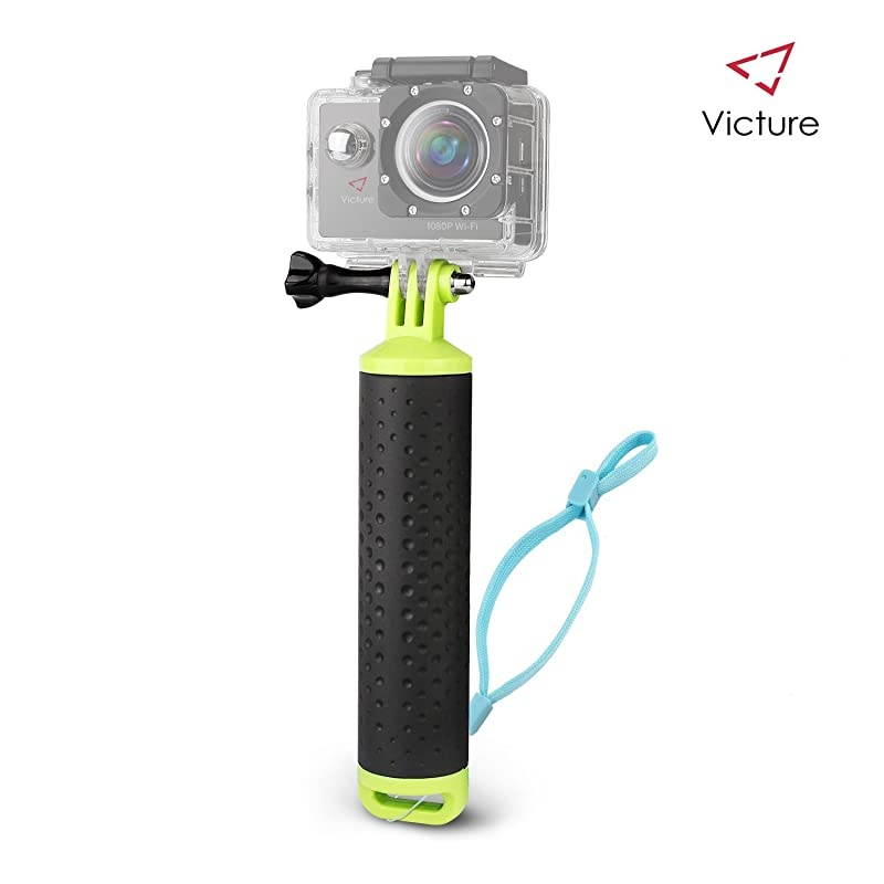 Action Camera Waterproof Floating Hand Grip, Handle Mount Accessories, Water Sport Pole Diving Stick, Compatible with GoPro Hero Session Cameras and All AKASO APEMAN Crosstour Action Cameras