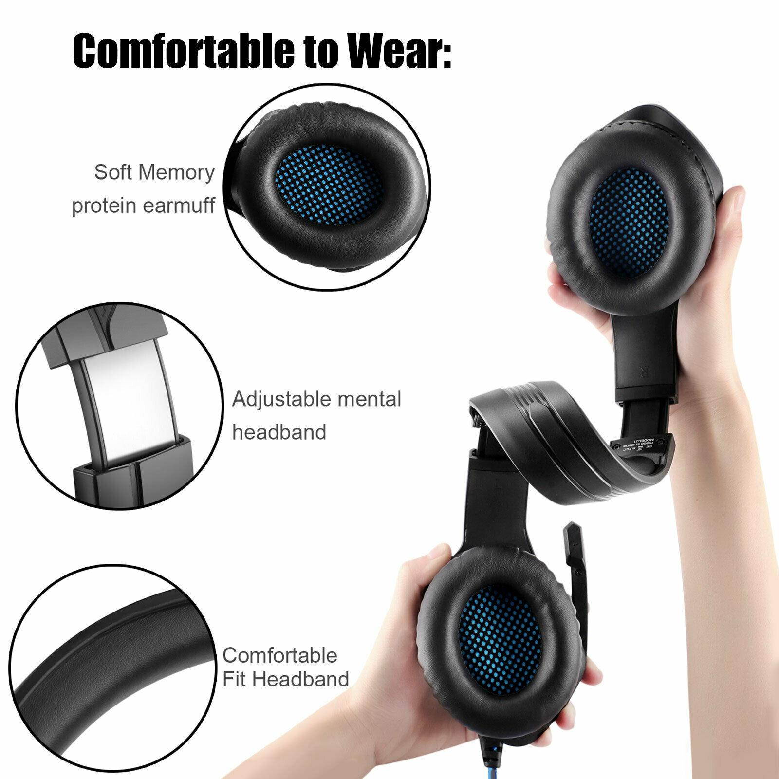 for PS4 Xbox  Switch PC Stereo 3.5mm Wired Gaming Headset [Black/Red]