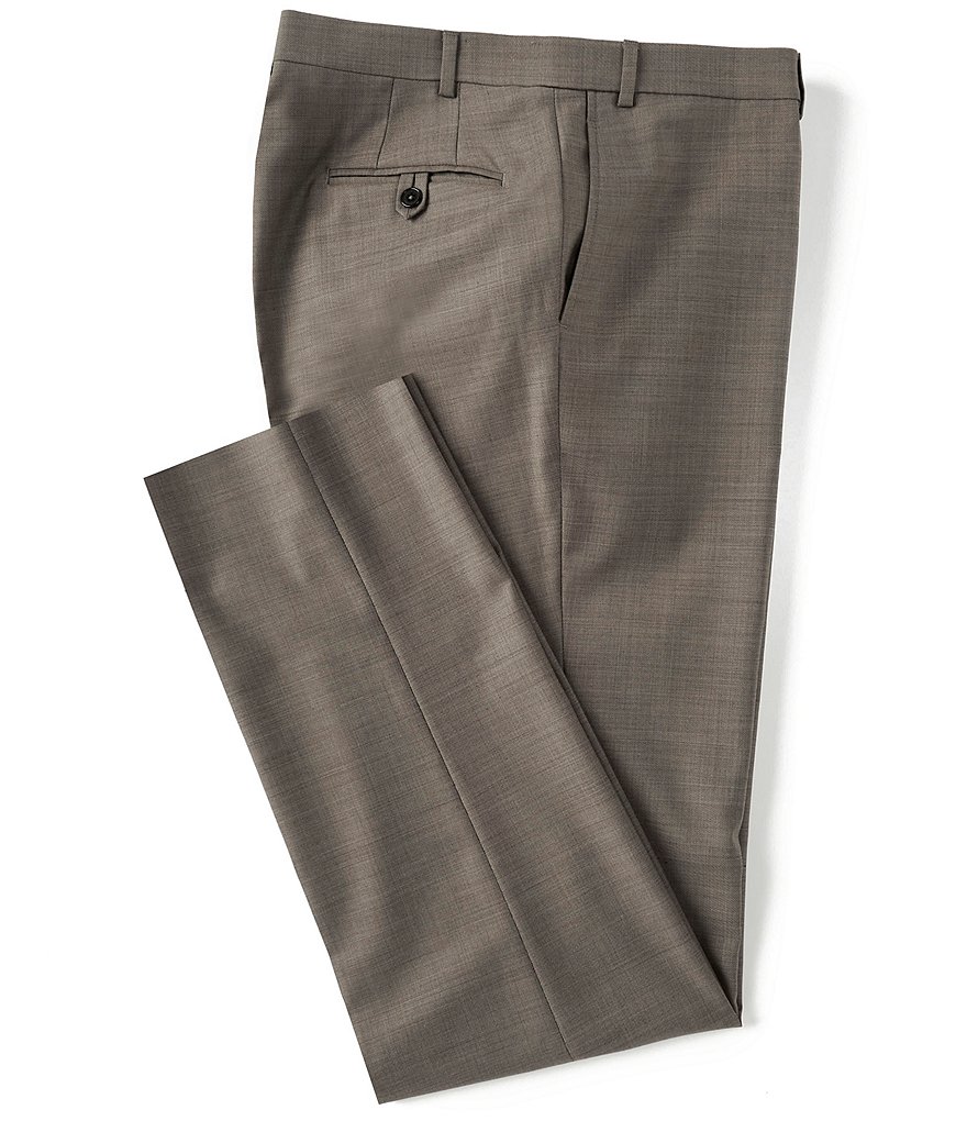 Cremieux Tailored Modern Fit Flat Front Sharkskin Dress Pants