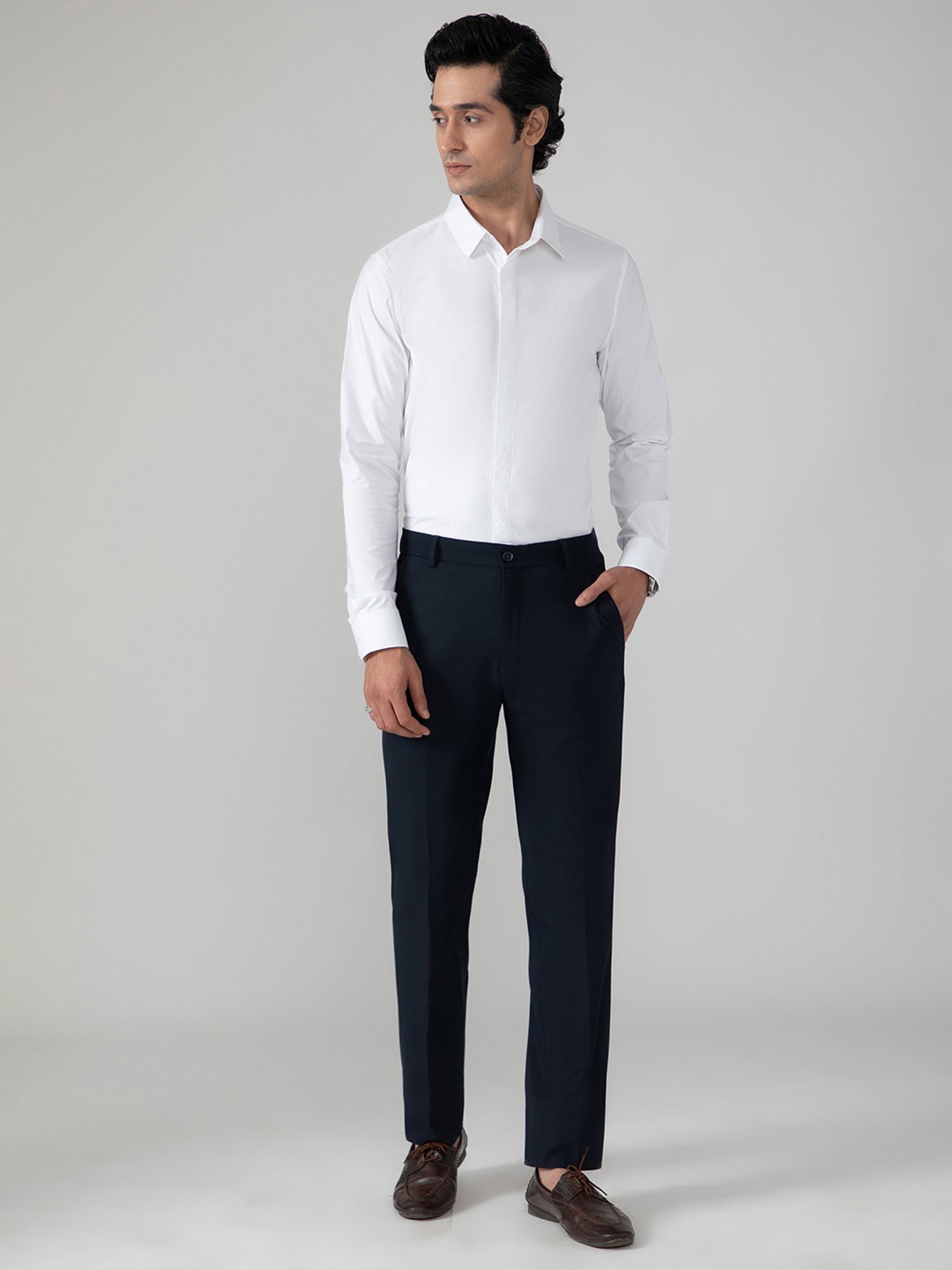 SUBTRACT White Slim Fit Shirt