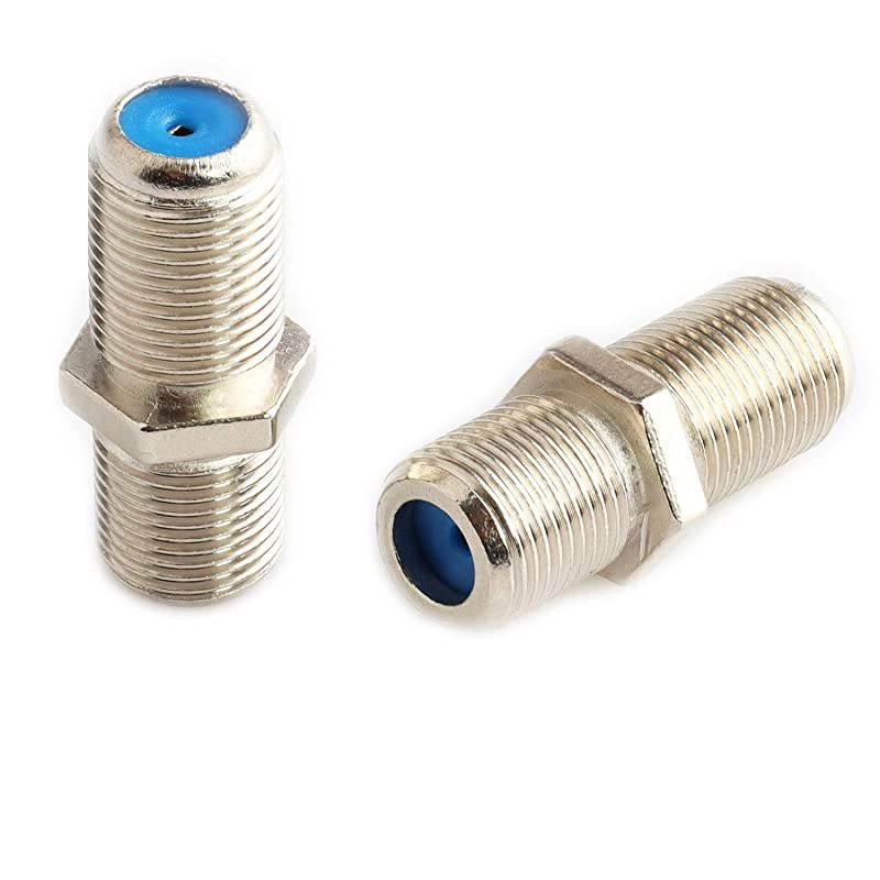 F81 Barrel Connectors High Frequency 3GHz Female to Female FType Adapter Couplers 5 pcs Silver