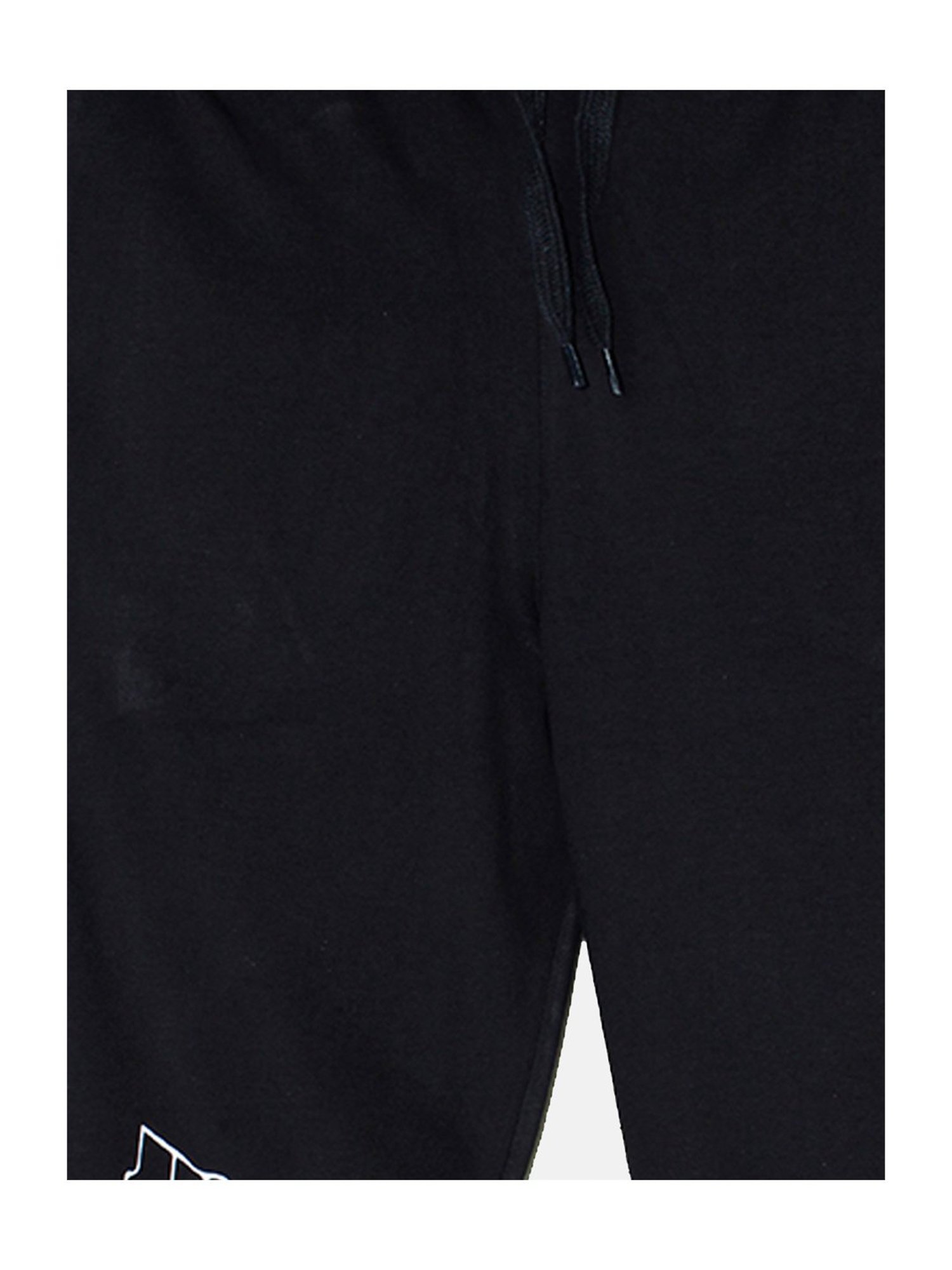 Kiddopanti Boys Jet Black & Coral Solid Trackpants (Pack Of 2)