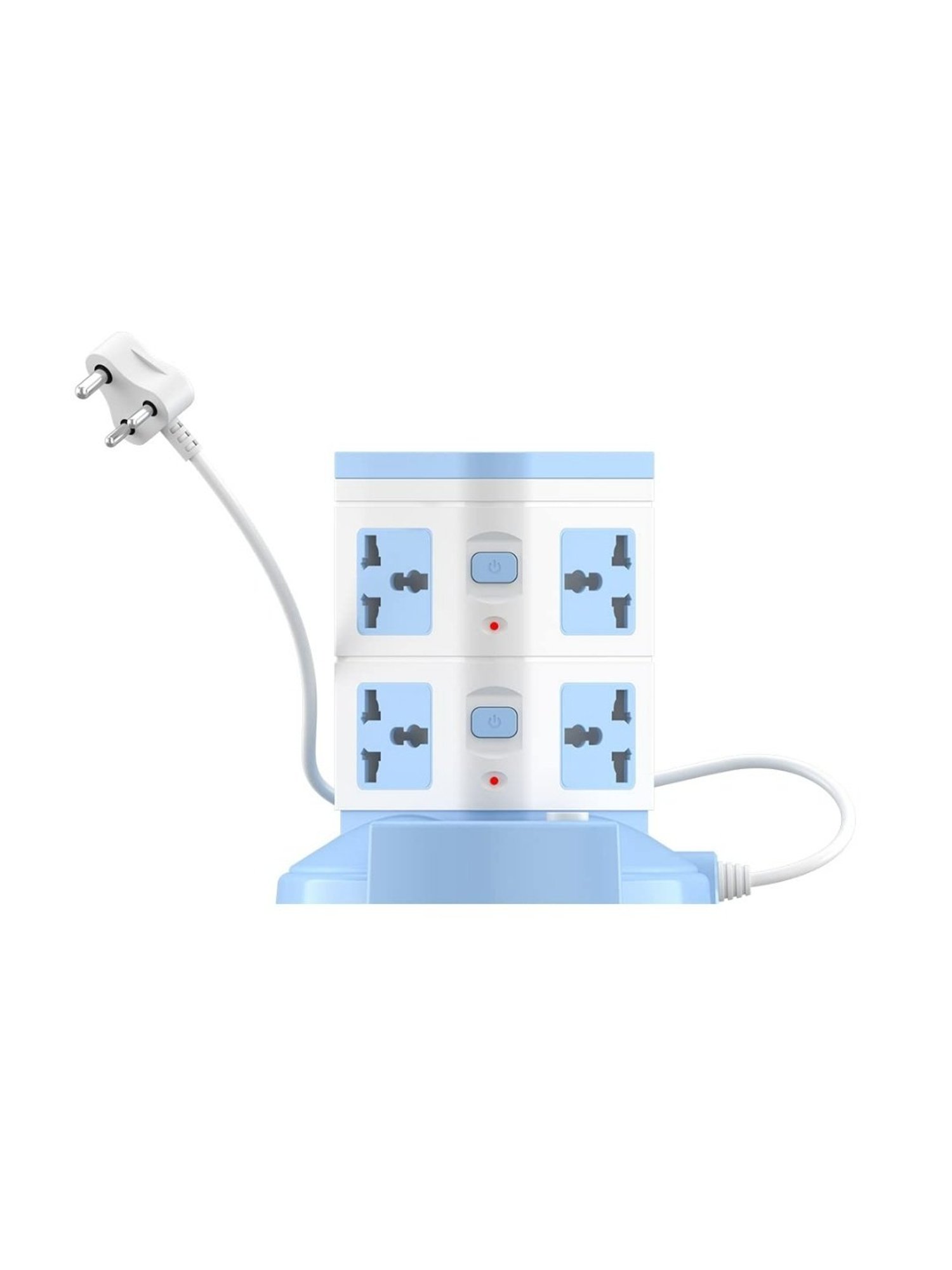 Portronics Power Plate 9 with 3 USB Ports, 8 Power Sockets 3M Cord Length (Blue)