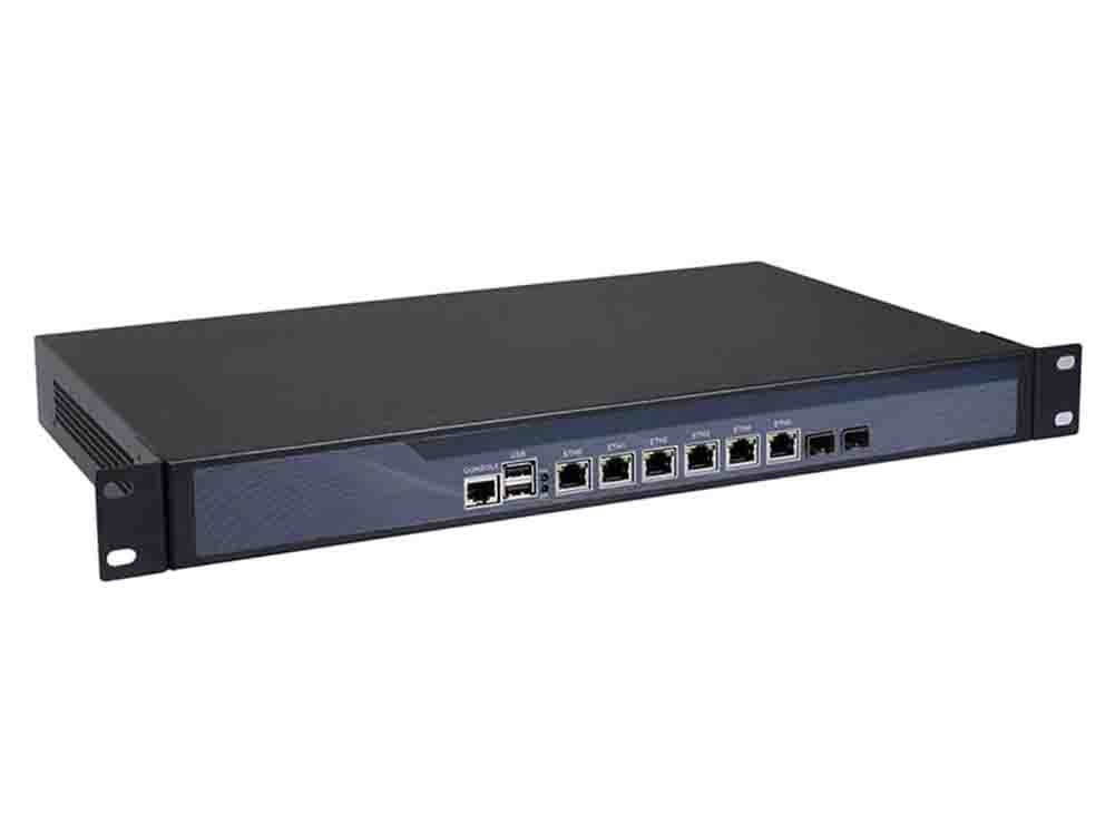 Firewall,VPN,1U Rackmount, Network Security Appliance,B75,Intel Core I3 3220,(Gray),[6 Intel LAN/2 SFP/2USB/1COM/1VGA/1Bypass],(2G RAM/32G SSD)