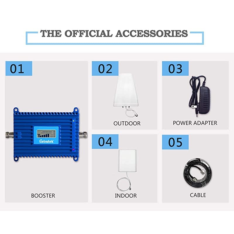 AT&T T-Mobile Verizon AWS 1700/2100MHZ Band 4 Mobile Amplifier Repeater LCD Display 3G 4G LTE Cell Phone Signal Booster Kit for Home and Office