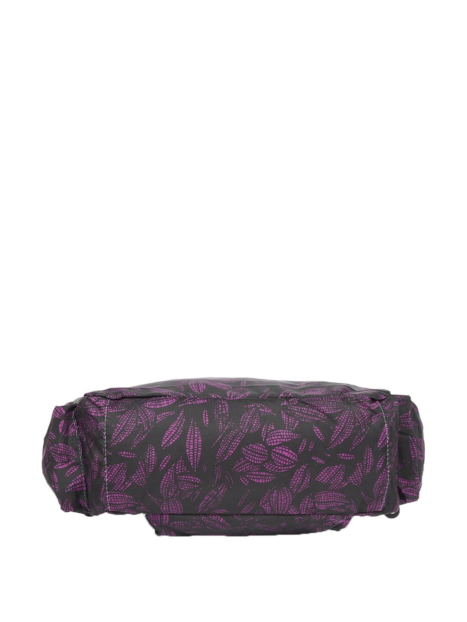 Baomi Black & Purple Printed Medium Sling Handbag