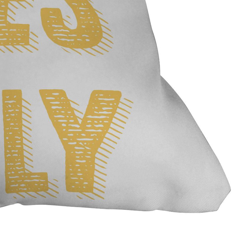 16"x16" June Journal Good Vibes Only Throw Pillow Yellow - society6