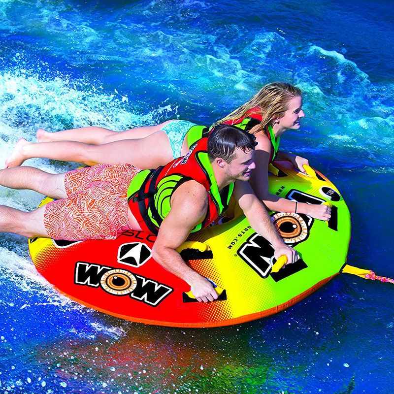 WOW Watersports 1-2 Rider UTO Galaxy Towable with Secure Cockpit Seating and Hover Bottom Design