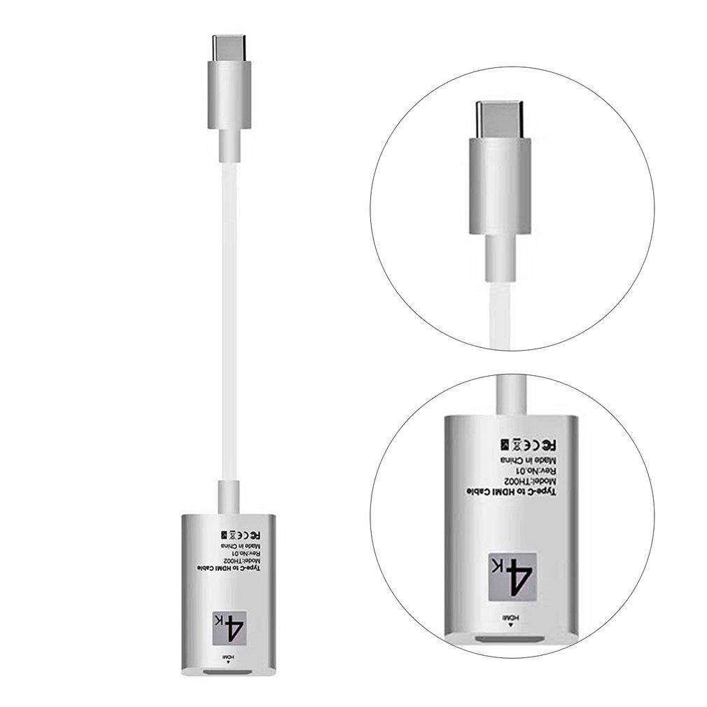 0.2M Type-C Male to HDMI Female Video Audio Cables Support 4K For DVD Laptop