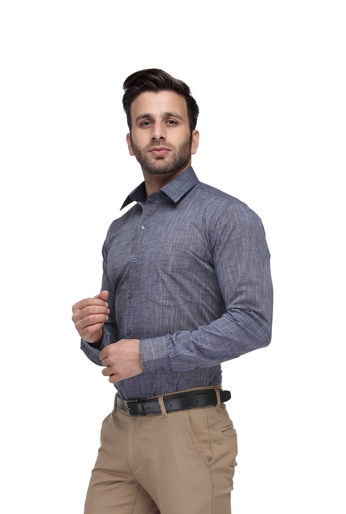 Hancock Navy Slim Fit Shirt