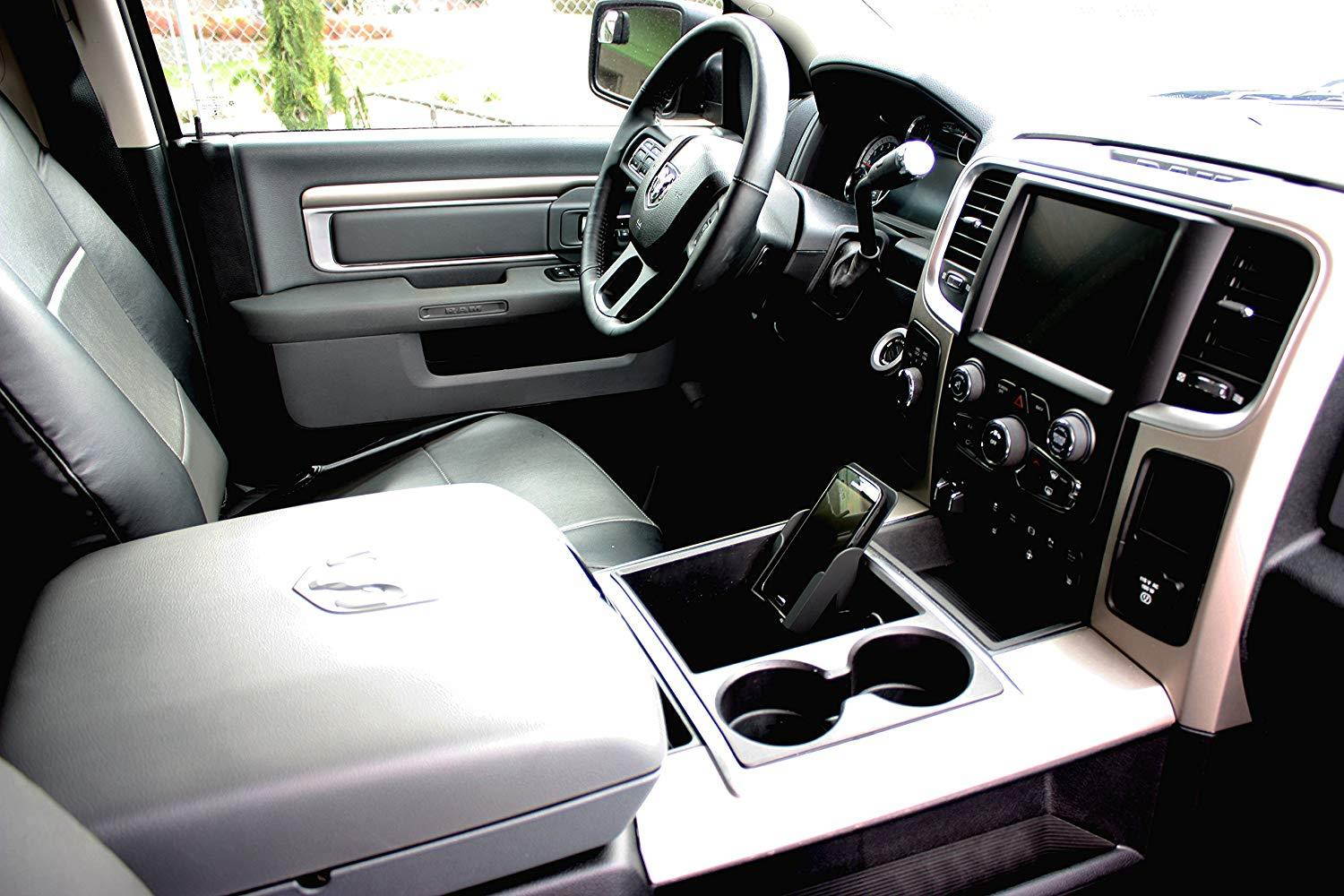 RPC Phone Holder Converts the Business Card Holder Into a Cell Phone Holder in Select 2009-15 Dodge Ram Trucks - Medium