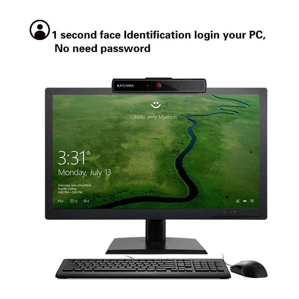 Face Recognition USB IR Camera for Windows Hello Windows 10, RGB 720P Webcam with Microphone for Streaming Video Conference and Recording, Skype for Windows