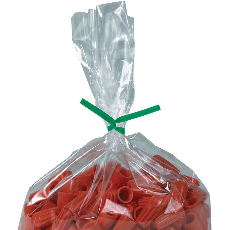 Box Partners Plastic Twist Ties 10" x 5/32" Green 2000/Each PLT10G