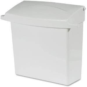 RMC 25125200, Sanitary Napkin Disposal Receptable, 10.6" Height x 8.9" Width x 4.6" Depth - Plastic &ndash; White, 1 Each