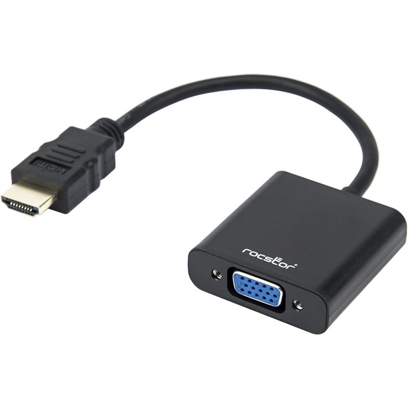 RocstorY10A187-B1 Premium HDMI to VGA + 3.5mm Audio Adapter