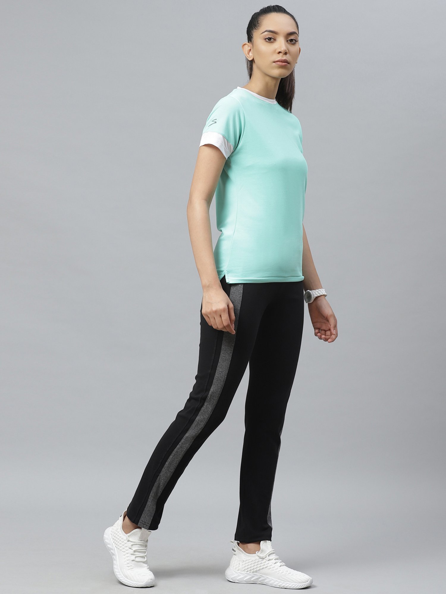 Cayman Black Mid Rise Track Pants