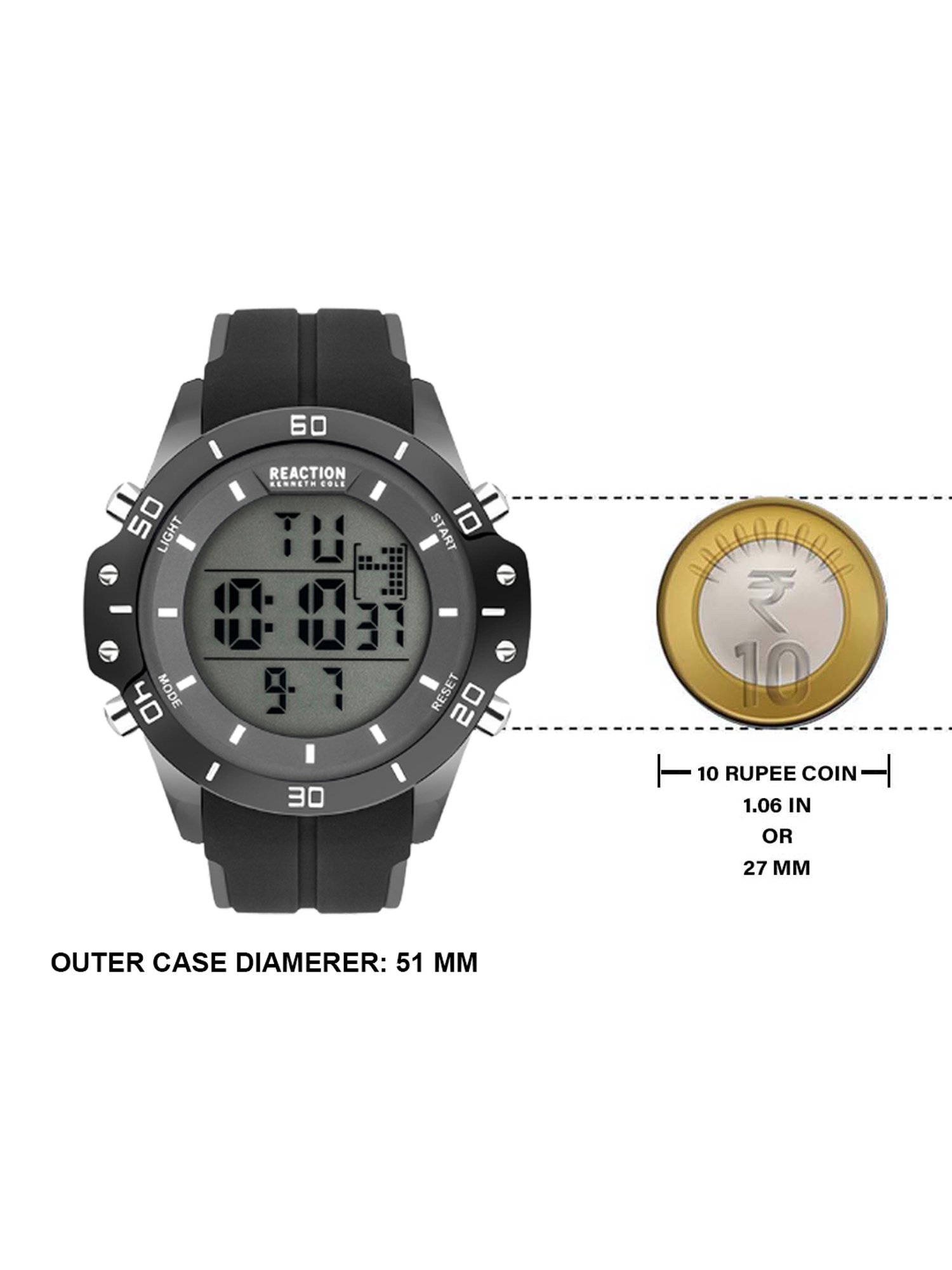 Reaction Kenneth Cole KRWGP2194201 Pete Chronograph Watch for Men