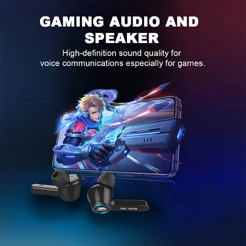 SADES Wings 100 True Wireless Pink Gaming Earbuds With Clear Microphone Low Latency Gaming Bass Audio Blutooth Earbuds With Charging Box For Gamers