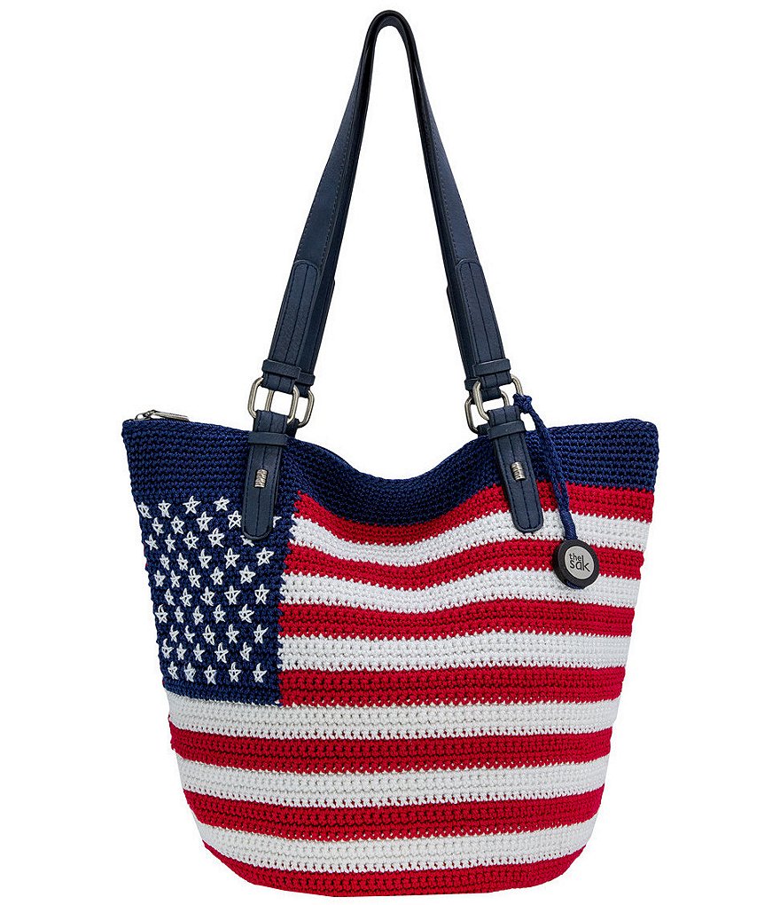 The Sak Silverwood Crochet Gen Shopper Tote Bag