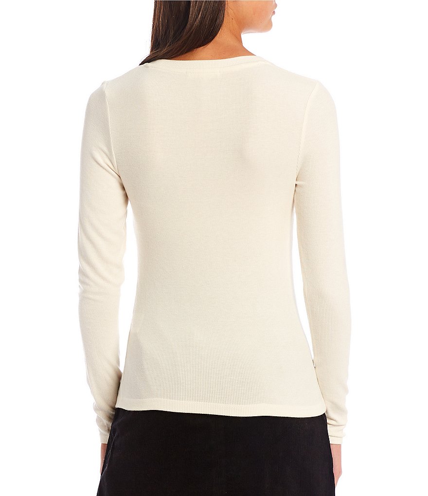 Copper Key Long Sleeve Ribbed Knit Tee