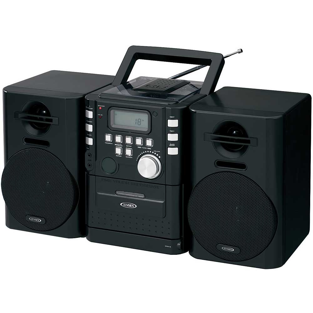JENSEN CD-725 Portable CD Music System with Cassette & FM Stereo Radio
