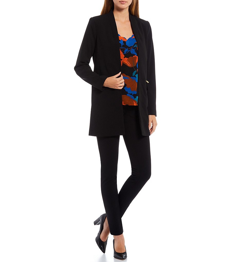 Calvin Klein Floral Print Woven Scallop Trim V-Neck Sleeveless Cami