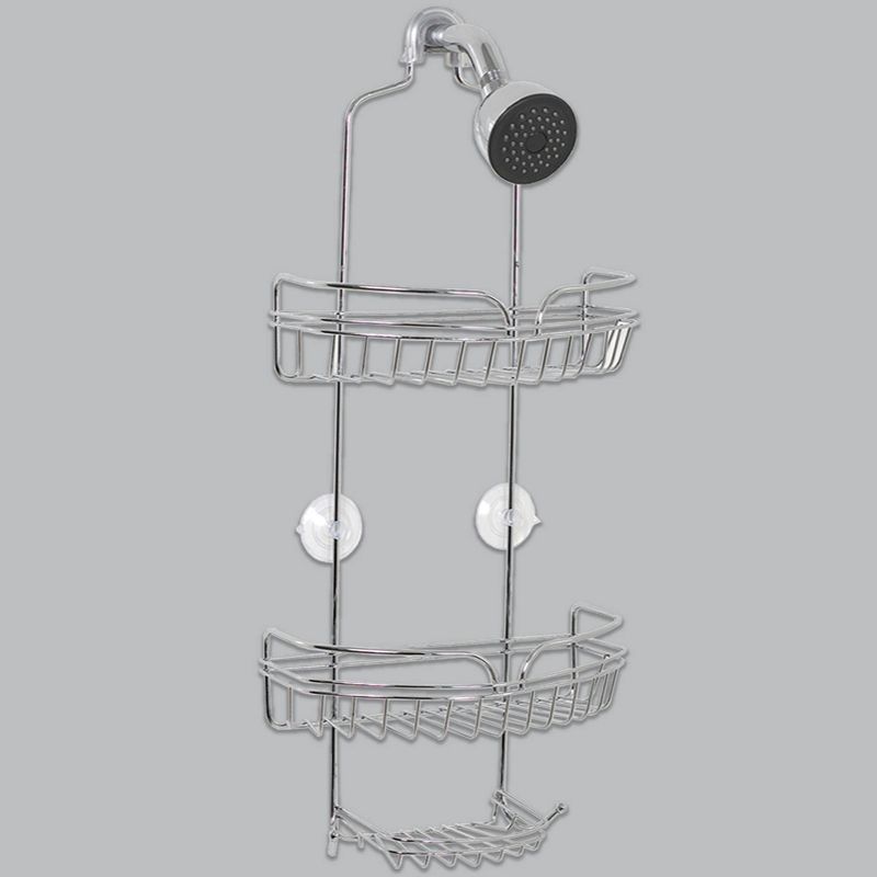 Zenna Home Over the Shower Head Rust-Resistant Caddy - Chrome