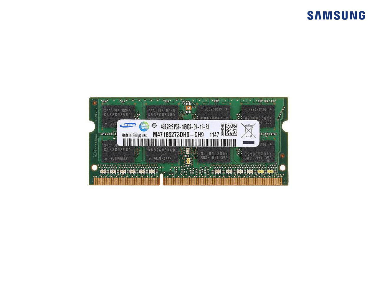 SAMSUNG 4GB 204-Pin DDR3 SO-DIMM DDR3 1333 (PC3 10600) Laptop Memory Model M471B5273DH0-CH9