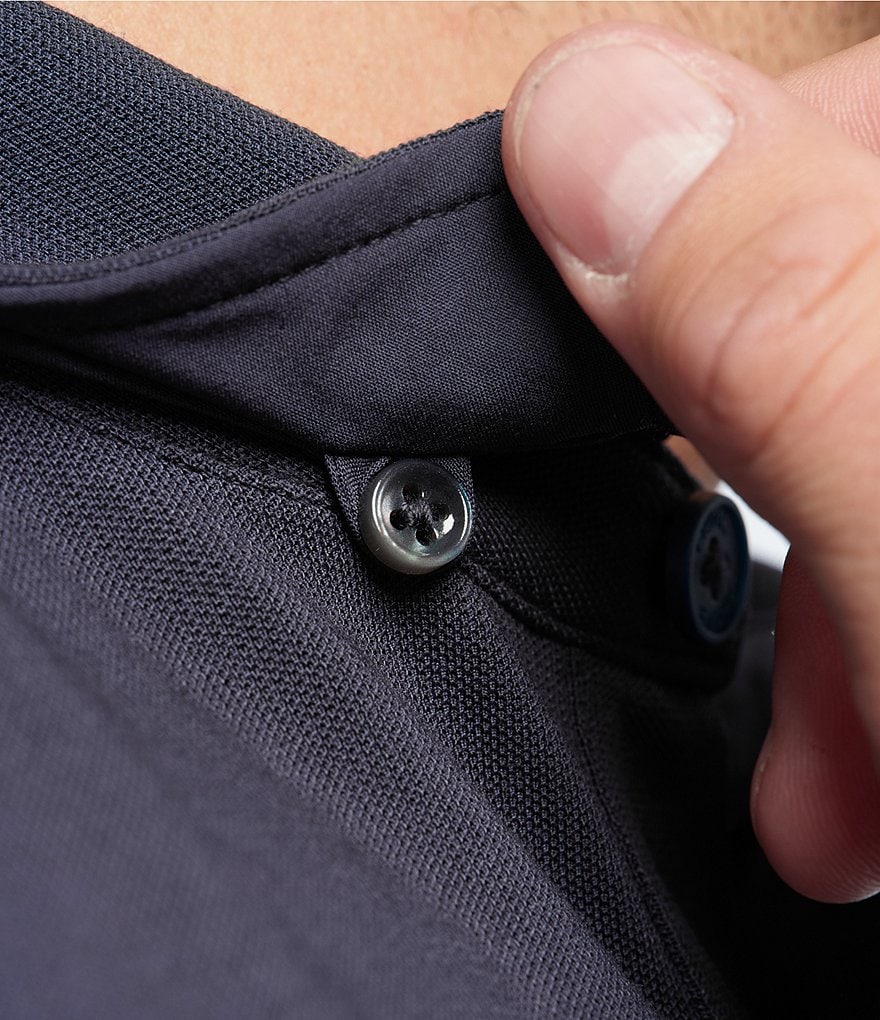 RHONE Delta Pique Short-Sleeve UV Protection Polo Shirt