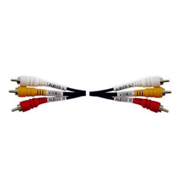 Hosa VRA302 6.6 ft Audio/Video Cable 3 RCA Male to 3 RCA Male YRW