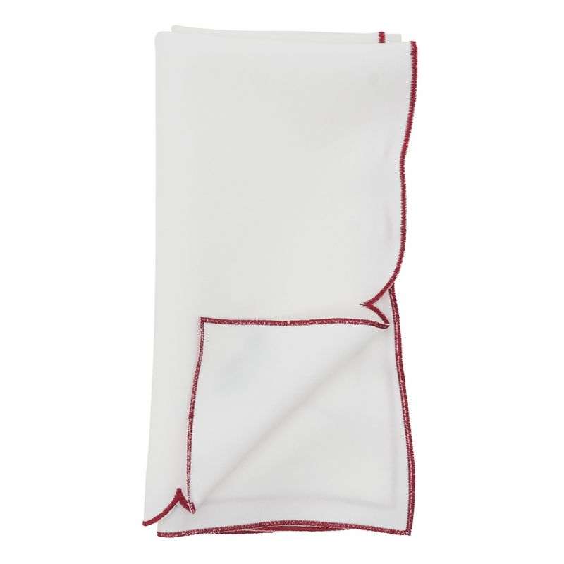 Saro Lifestyle Christmas Embroidery Table Napkins (Set of 4)