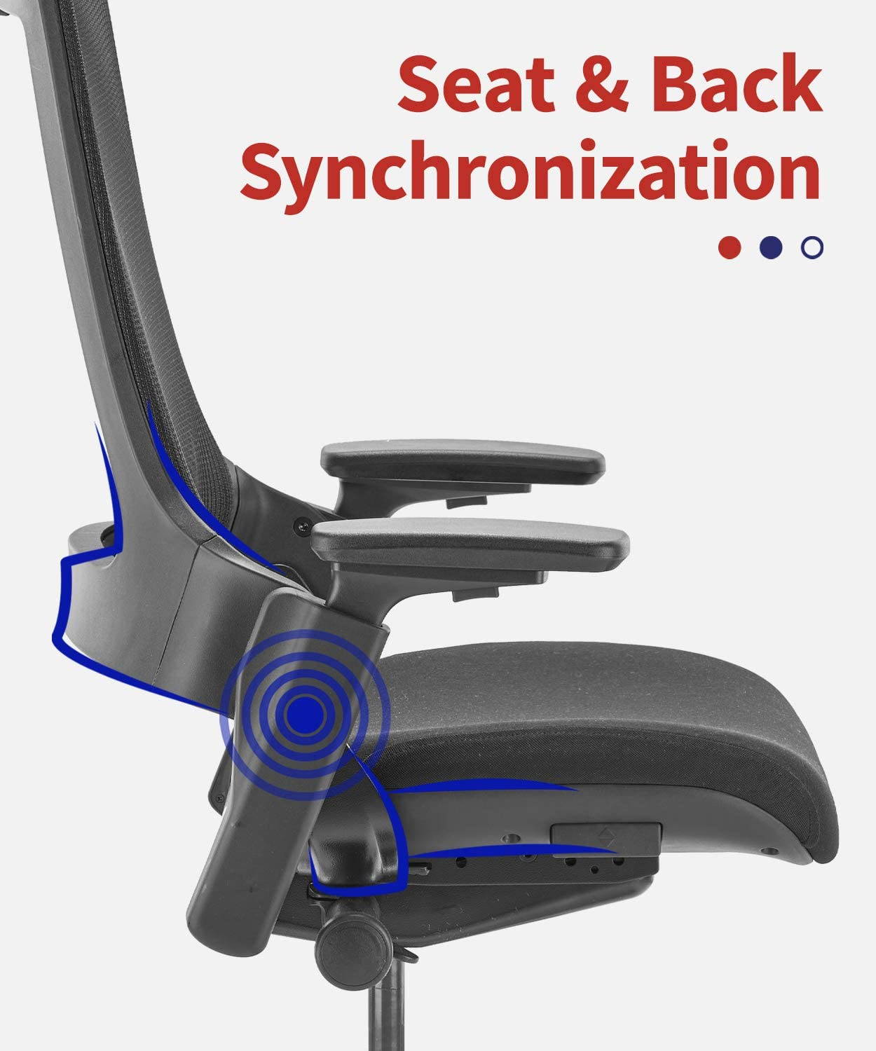 COLAMY Ergonomic High Swivel Executive Chair with Adjustable Height Head 3D Arm Rest Lumbar Support and Upholstered Back for Home Office Gray Mesh/High Back