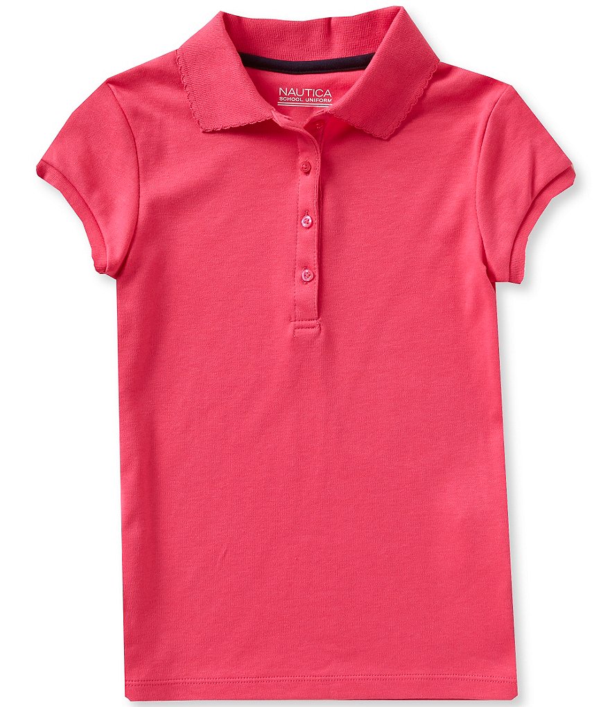 Nautica Big Girls 7-16 Short Sleeve Polo Shirt