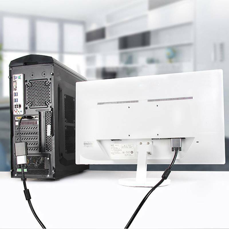 Display Port to VGA Adapter 1080P Converter Cable, DisplayPort DP Male to VGA Female Adapter Compatible for PC, Monitor, Projector, TV