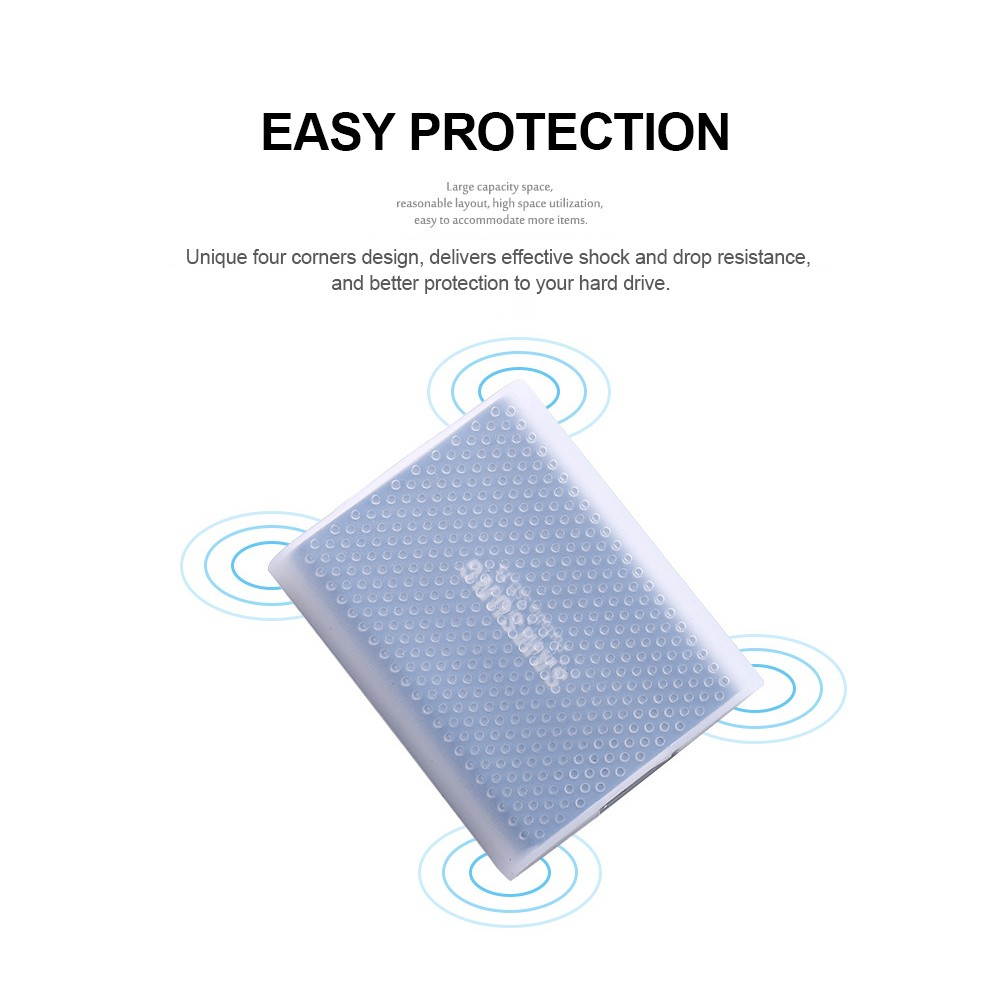 Hard Drive Silicone Case Hard Disk Non-Slip Protective Cover Scratch & Shock Proof Protector SleeveSSD Sheath for Samsung T5 T3 250/500G/1T/2T Blue