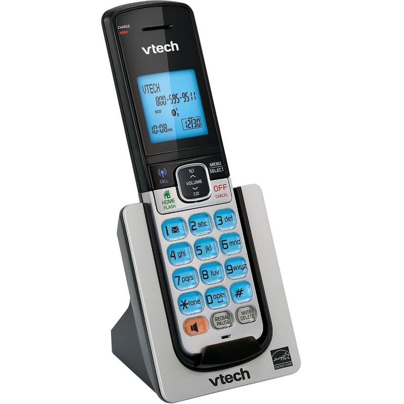 VTech Accessory Handset with Caller ID/Call Waiting DS6600 - Cordless - DECT 6.0 - 50 Phone Book/Directory Memory - Silver, Black