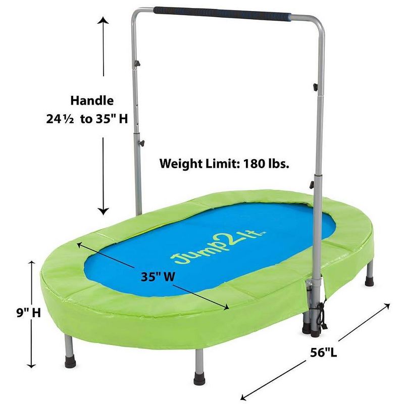 JumpSport SureStep Removable 2-Step Trampoline Safety Ladder - Easy to Attach