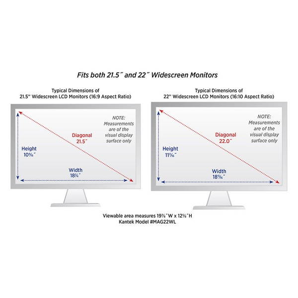 Kantek Magnifier,22",Al MAG22WL